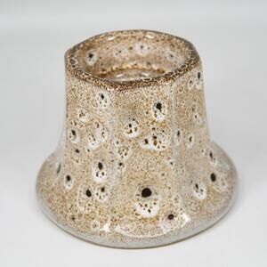 VTG Scheurich Keramik West Germany Art Pottery Vase Candle Holder #733 3.5" MCM